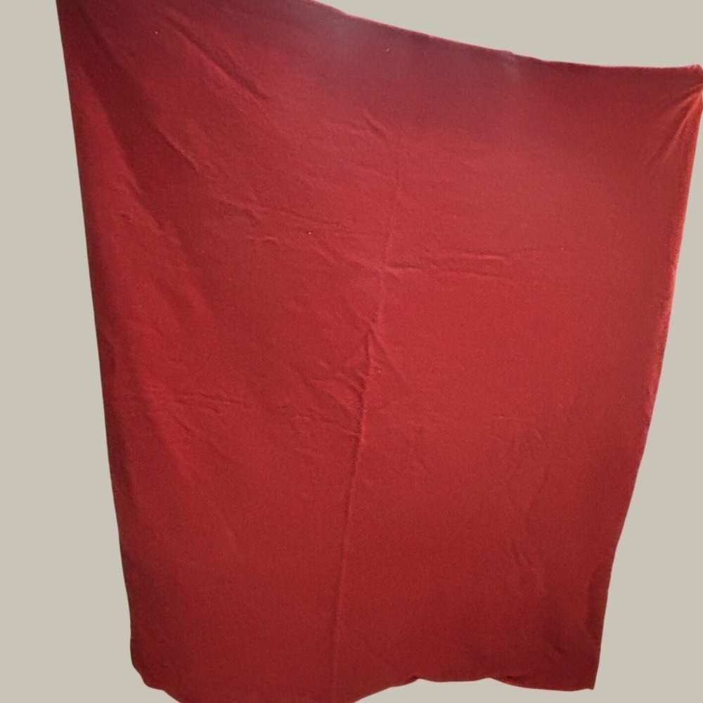 Vintage Bloomfield Woolen Co Red 100% Virgin Wool Blanket Throw 60x78